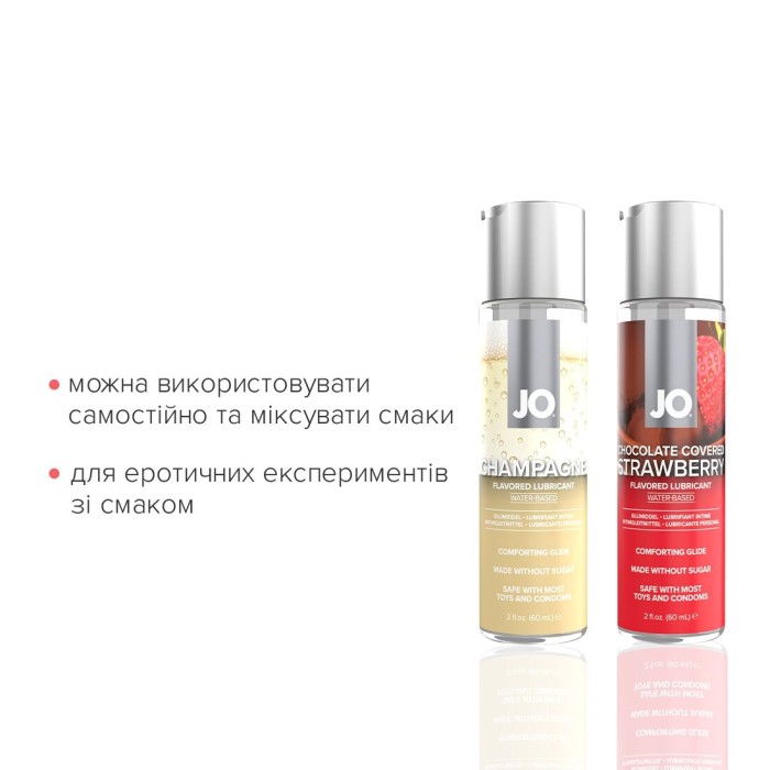 Набор лубрикантов JO Sweet&Bubbly — Champagne & Chocolate Covered Strawberry (2×60 мл)