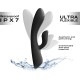 Вибратор-кролик с подогревом Dorcel FLEXI RABBIT BLACK, гибкий ствол