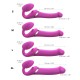 Безремневой вибрострапон с вакуумной стимуляцией Strap-On-Me MULTI ORGASM Fuchsia M, регулируемый
