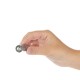 Вибропуля PowerBullet First-Class Bullet 2.5″ with Key Chain Pouch, Silver, 9 режимов вибрации