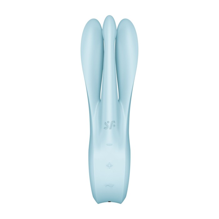 Кліторальний вібратор Satisfyer Threesome 1 Light Blue з трьома гнучкими пальчиками