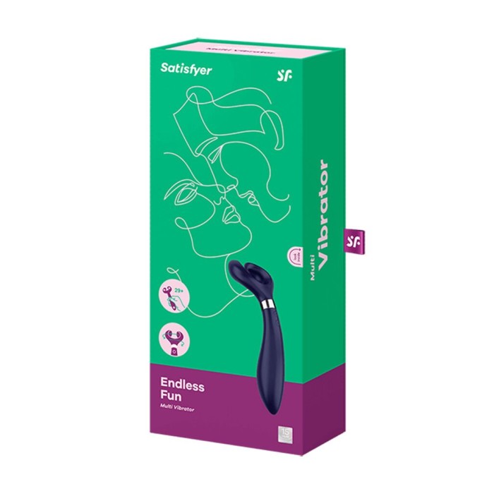 Вибратор для пар Satisfyer Endless Fun Blue, три мотора, многофункциональный