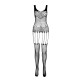 Бодистокинг Passion ECO BS001 One Size black, с доступом, имитация подвязок, флористический декор
