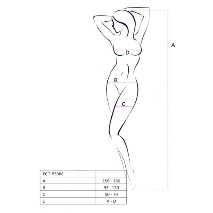 Бодистокинг Passion ECO BS006 red, с доступом, халтер, имитация подвязок