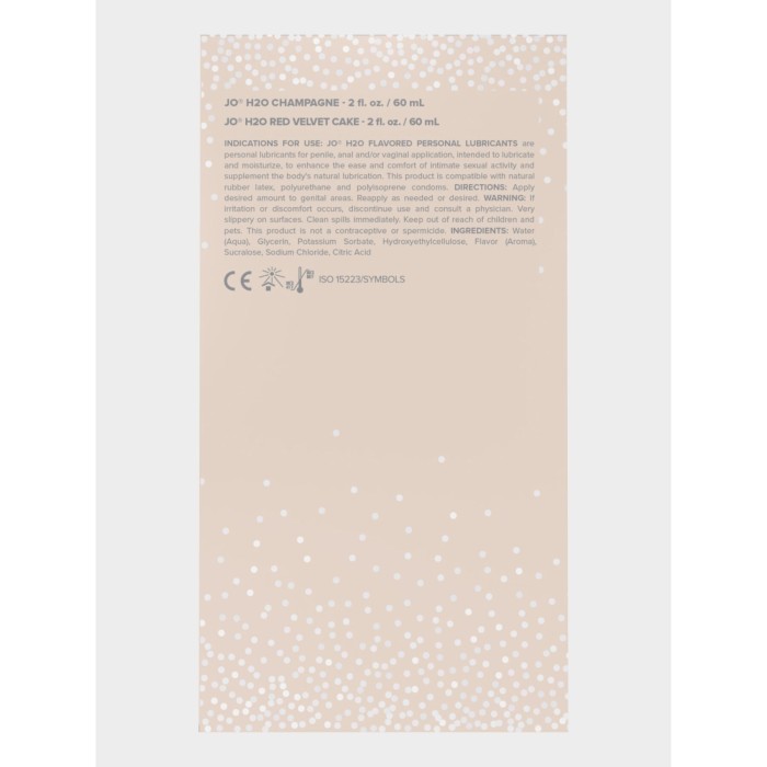 Набор вкусовых смазок JO Champagne & Red Velvet Cake (2×60 мл), Limited Edition