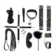 BDSM-набор Art of Sex – Spikes BDSM Set Leather, 10 предметов, черный, натуральная кожа