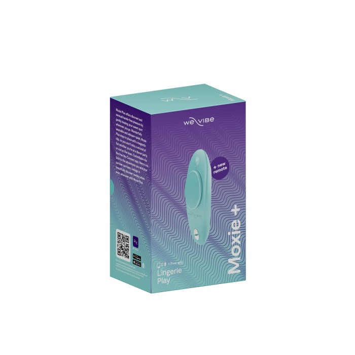 Смарт-вибратор в трусики We-Vibe Moxie+ Aqua, обновленный пульт ДУ