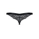 Кружевные танга с доступом Obsessive 828-THC-1 crotchless thong S/M, черные