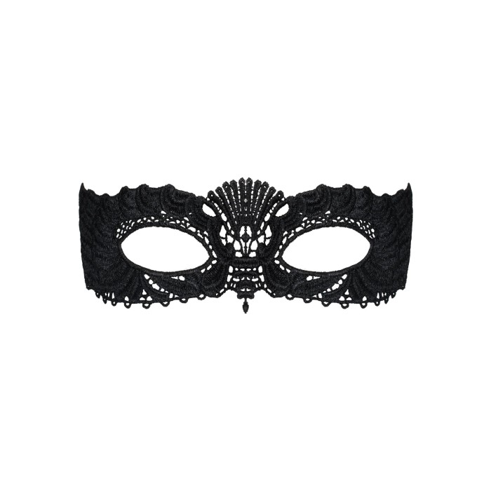 Кружевная маска Obsessive A700 mask, единый размер, черная