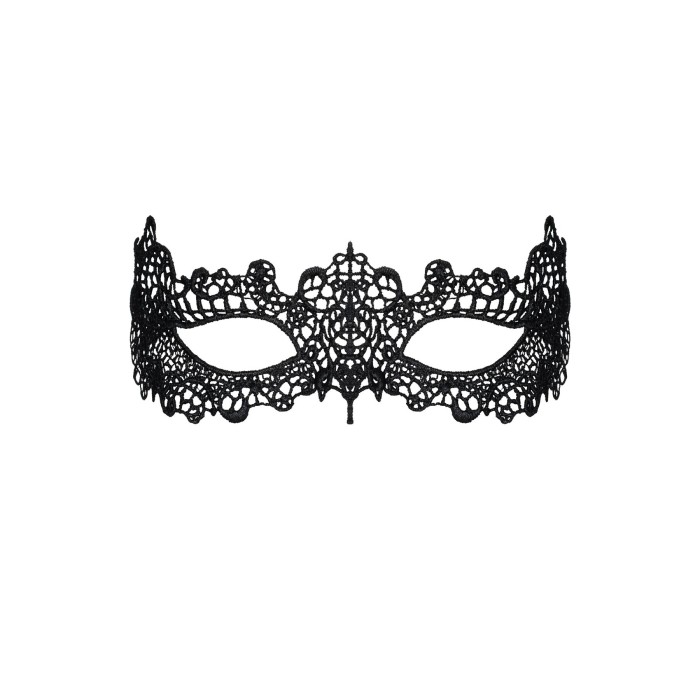 Кружевная маска Obsessive A701 mask, единый размер, черная