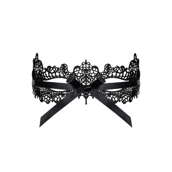 Кружевная маска Obsessive A701 mask, единый размер, черная