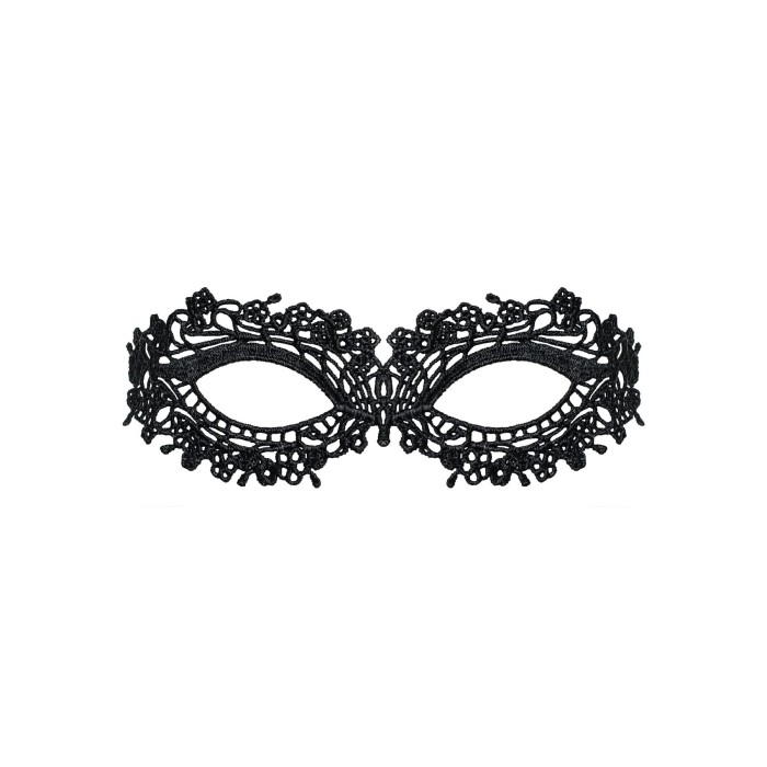 (SALE) Кружевная маска Obsessive A710 mask, единый размер, черная