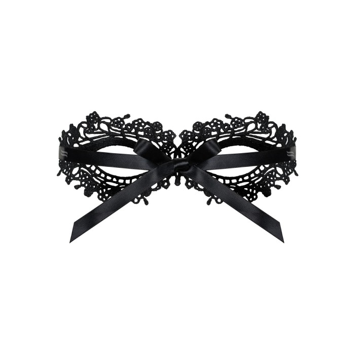 (SALE) Кружевная маска Obsessive A710 mask, единый размер, черная