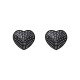 Накладки-сердечки на соски со стразами Obsessive A750 nipple covers, черные (мятая упаковка!!!)