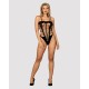 Бодистокинг с поперечными вырезами Obsessive B122 teddy S/M/L, черный