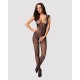 (SALE) Бодистокинг Obsessive Bodystocking F234 S/M/L, абстрактный рисунок, глубокое декольте