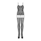 Бодистокинг Obsessive Bodystocking F235 S/M/L, тонкие подвязки, нежный декор, сеточка