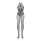 Бодистокинг Obsessive Bodystocking G308 S/M/L, халтер, декор в виде татуировки