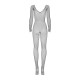 Сітчастий бодістокінг із довгим рукавом Obsessive Bodystocking N109 black S/M/L, чорний, комбінезон