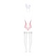 Еротичний костюм зайчика Obsessive Bunny suit 4 pcs costume pink L/XL, рожевий, топ з підв’язками, т