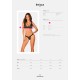 Кружевной бюстгальтер с треугольной чашкой Obsessive Estiqua bra XS/S, черный, широкие лямки
