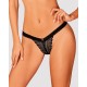 (SALE) Мереживні трусики із заниженою талією Obsessive Estiqua panties M/L, чорні