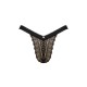 (SALE) Мереживні трусики із заниженою талією Obsessive Estiqua panties M/L, чорні