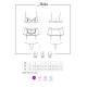 Эротический костюм горничной Obsessive Maidme set 5pcs S/M, бюстгальтер, пояс с фартуком, чулки, стр