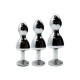 Металлическая анальная пробка Wooomy Lollypop Double Ball Metal Plug Red S диам. 2,8 см, длина 8,5см