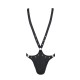 Мужское боди с люверсами Passion 028 HARRY S/M Black, экокожа, на лямках