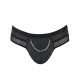 Мужские трусы с цепочкой Passion 030 SLIP TOM XXL/XXXL Black, экокожа, открытые ягодицы
