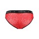 Мужские полупрозрачные трусы Passion 031 SLIP MIKE L/XL Red, под леопард