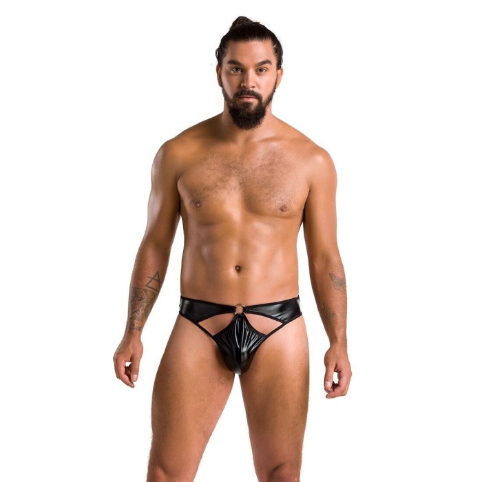 Мужские стринги Passion 033 THONG PAUL S/M Black, под латекс