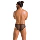 Мужские трусы со шнуровкой Passion 035 SLIP RICHARD L/XL Black, экокожа, сетка