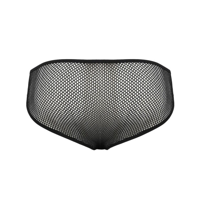 Мужские трусы со шнуровкой Passion 035 SLIP RICHARD L/XL Black, экокожа, сетка