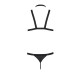 Комплект мужского белья из стреп Passion 039 SET ANDREW S/M Black, стринги, шлейка