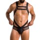 Мужское эротическое сетчатое боди Passion 045 VICTOR L/XL Black, экокожа, сетка
