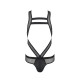 Мужское эротическое сетчатое боди Passion 045 VICTOR S/M Black, экокожа, сетка