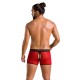 Мужские прозрачные боксеры Passion 046 SHORT PARKER XXL/XXXL Red, сетка, под леопард
