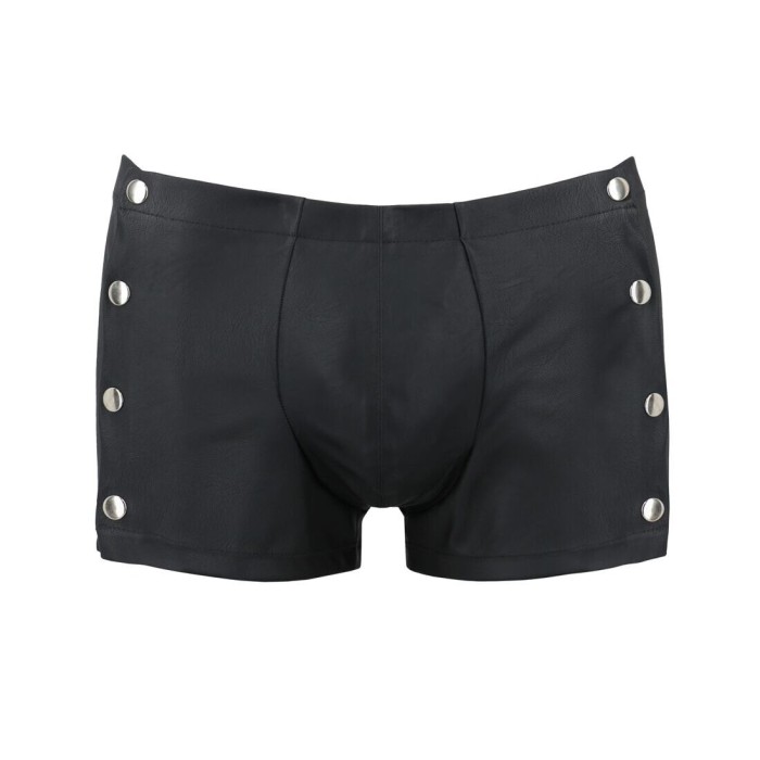 Мужские кожаные боксеры с заклепками Passion 048 SHORT DAVID L/XL Black