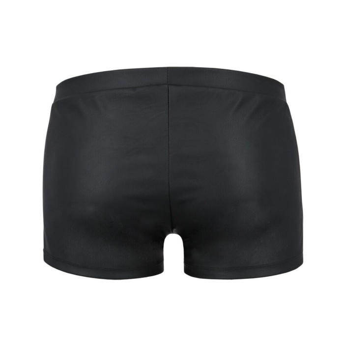 Мужские кожаные боксеры с клапаном Passion 050 SHORT PATRICK S/M Black