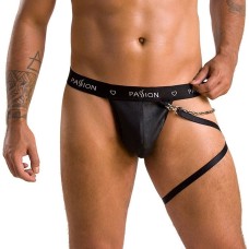 Мужские трусики танга с подвязкой Passion 058 THONG BILL S/M Black