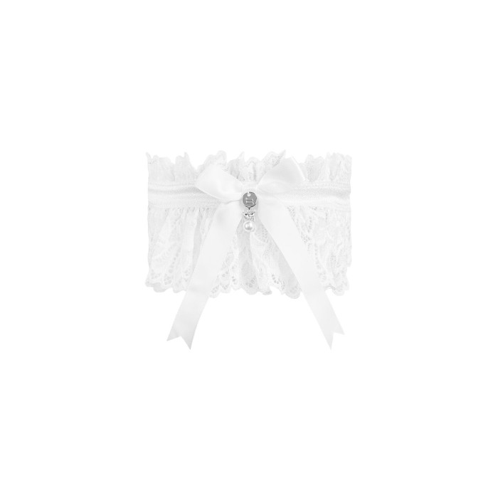Ажурная подвязка Obsessive Amor Blanco garter, white