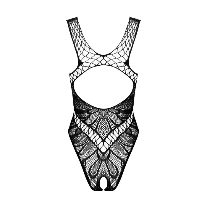 Бодистокинг с вырезами Obsessive B138 teddy S/M/L, black, с доступом