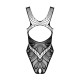 Бодистокинг с вырезами Obsessive B138 teddy S/M/L, black, с доступом