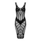 Напівпрозора сукня міді Obsessive D609 dress S/M/L, black