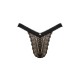 (SALE) Мереживні трусики із заниженою талією Obsessive Estiqua panties XS/S, black