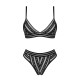Комплект білизни Obsessive Natilya 2-pcs set M/L, black, бюстгальтер, трусики