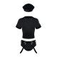 Эротический костюм полицейского Obsessive Police set S/M, black, топ, шорты, кепка, пояс, портупея