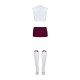 Эротический костюм студентки Obsessive Student 4 pcs costume L/XL, топ, юбка, стринги, гольфы